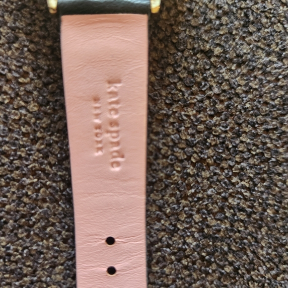 SALE! Kate Spade Scallop Gold Face Watch BlK/Pink Leather Band ( Needs Battery)